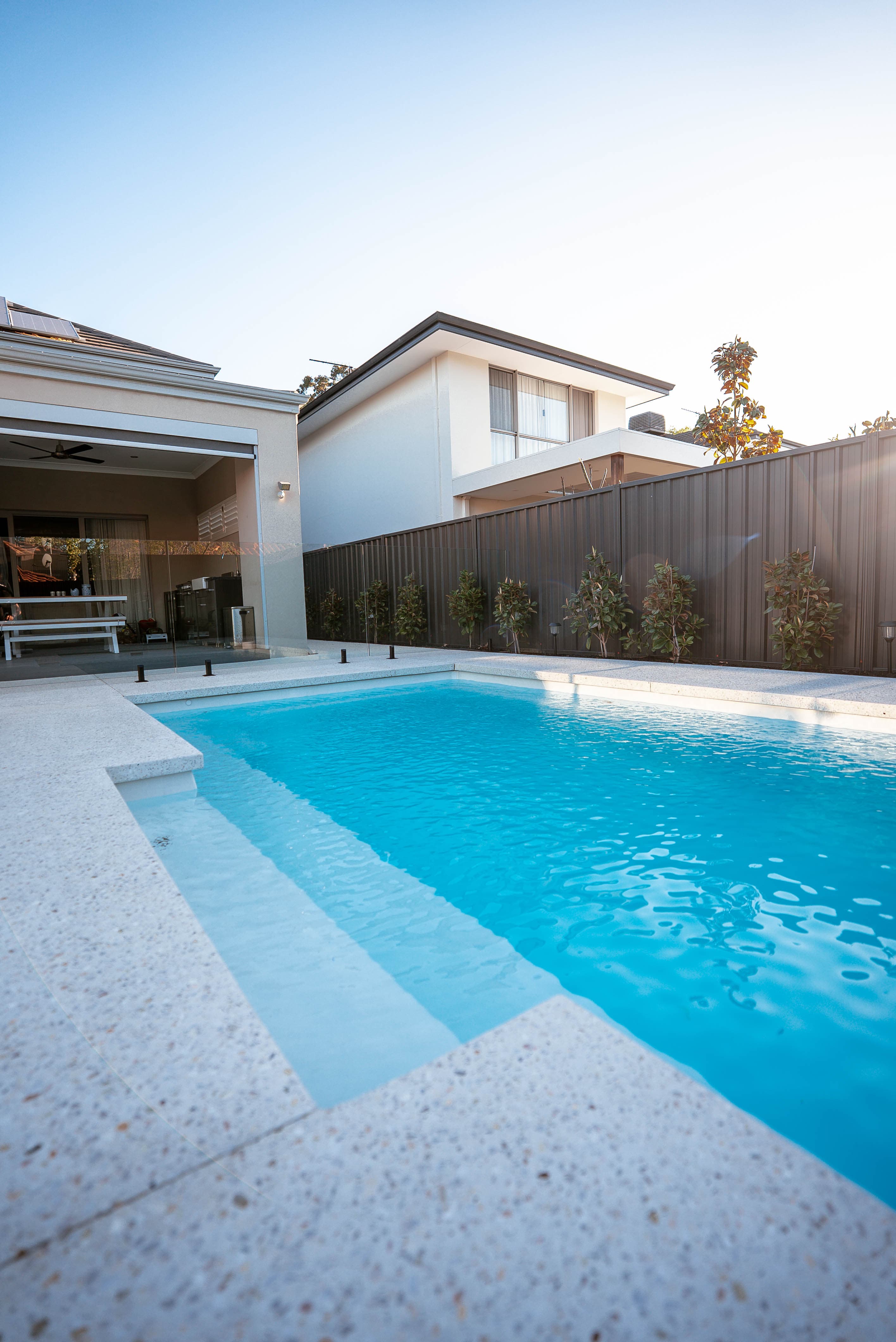 Completed pool and surrounds in Applecross